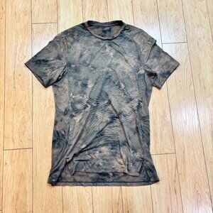 Lululemon Always Agile Tie Dye Brown Short Sleeve Athletic T-Shirt Men's Size M